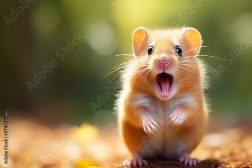 a hamster is laughing © Yoshimura