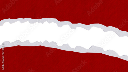 Red paper background, Red torn paper PNG, Red turn paper transparent background, Sheet of red paper with curved corner