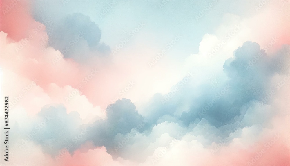 Calming Pastel Blue to Pink Gradient Watercolor Texture for Creative Design Projects