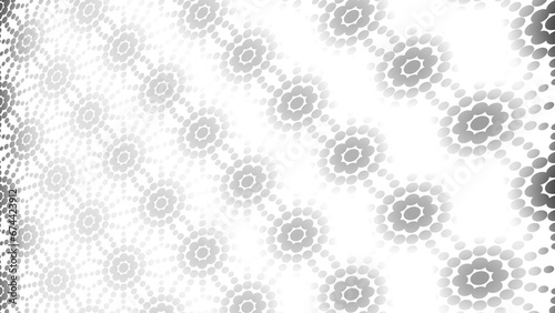 Abstract creative geometric circle shape monochrome pattern background illustration.
