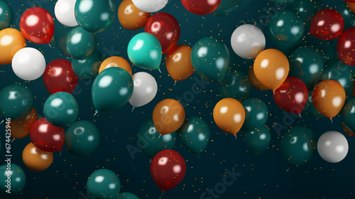 Lots of colorful balloons as background