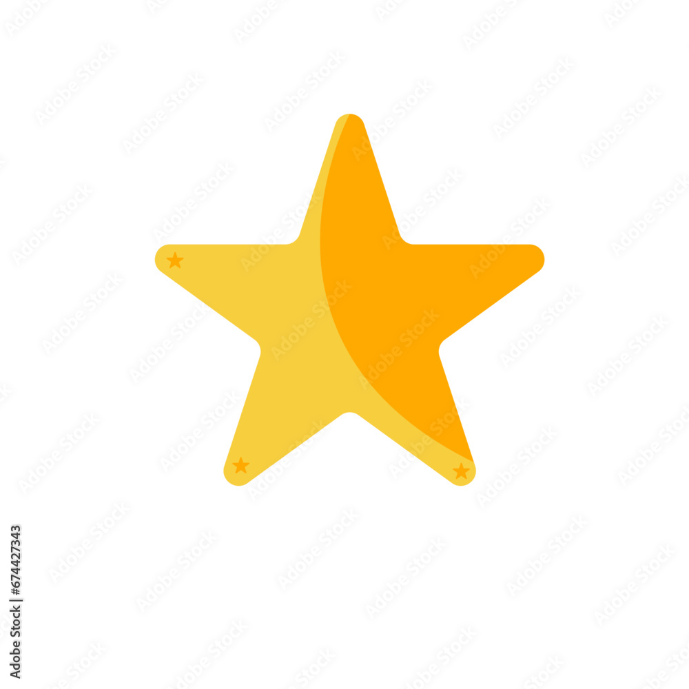 golden star vector isolated on white background. golden star vector isolated on white background.