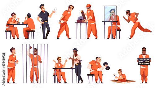 Εκτύπωση καμβά Prisoners characters