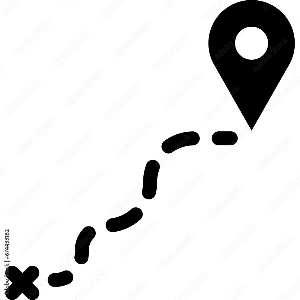 Travel Route. Navigation, Location, Map pointer, Map, GPS. Vector Illustration Travel Route. Navigation, Location, Map pointer, Map, GPS. Vector Illustration