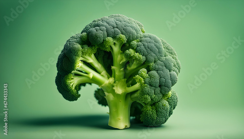 A fresh green broccoli isolated with soft background