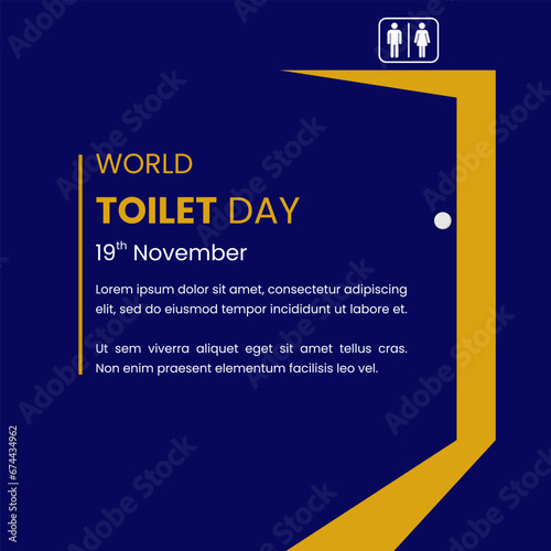 Vector graphic of World Toilet Day background suitable for poster, banner and social media post