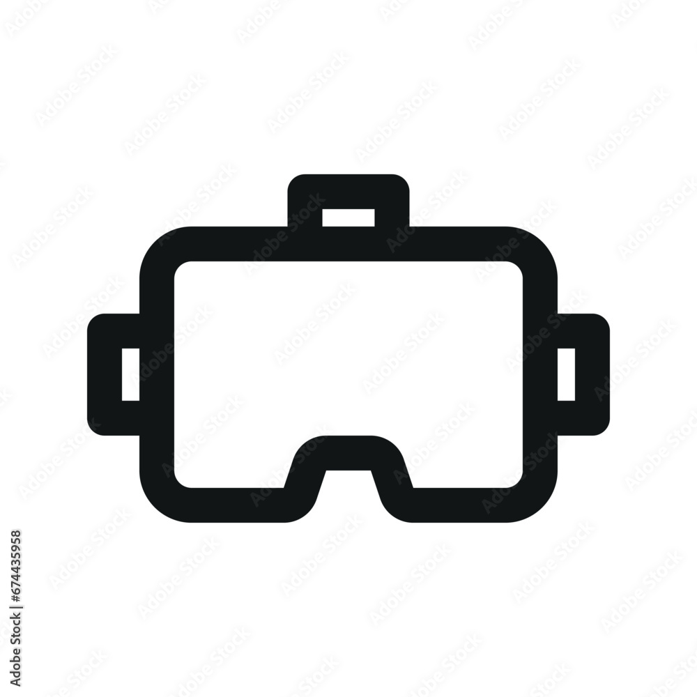 Illustration vector graphic icon of VR Glasses. Outline Style Icon. Computer And Device Themed Icon. Vector illustration isolated on white background. Perfect for website or application design. Illustration vector graphic icon of VR Glasses. Outline Style Icon. Computer And Device Themed Icon. Vector illustration isolated on white background. Perfect for website or application design.