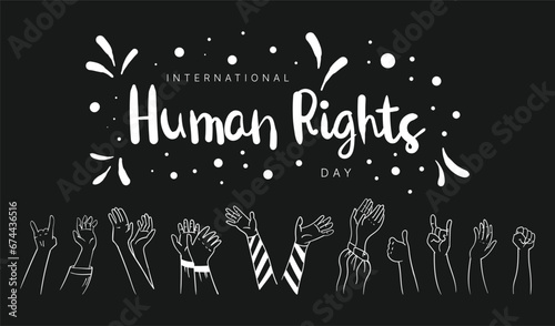 International human right day background celebrated on december 10.
