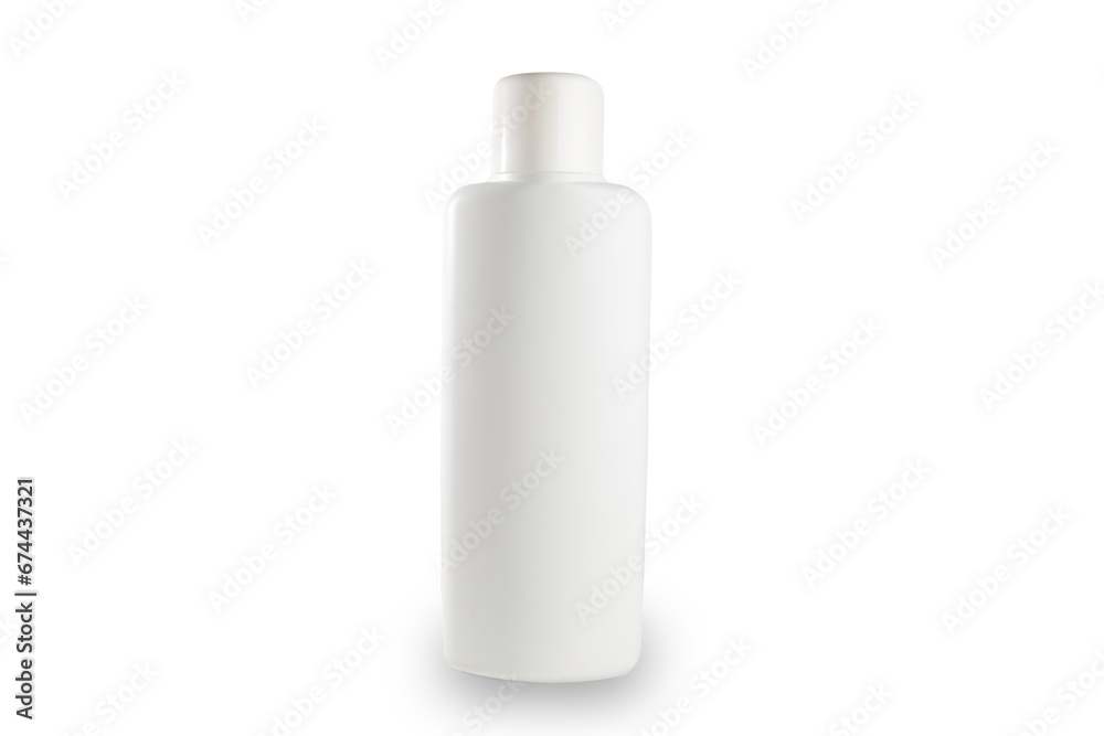 Plastic Shampoo Bottle With Flip-Top Lid. MockUp no background Plastic Shampoo Bottle With Flip-Top Lid. MockUp no background