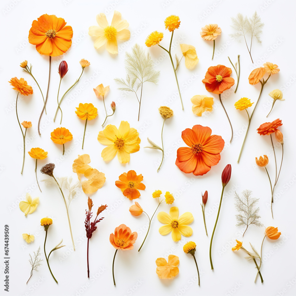 Yellow Flowers Beautiful Assorted Yellow Flowers Beautiful Assorted