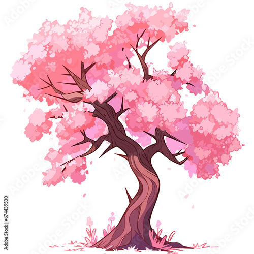 cherry blossom tree. Generative AI