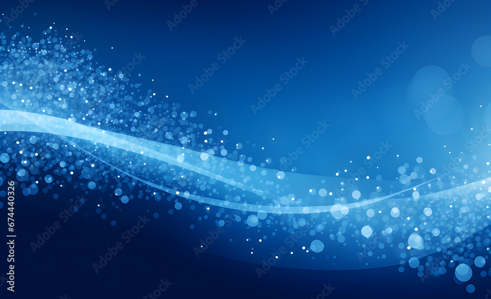 Luminous blue waves with sparkling lights on a dynamic abstract background. Perfect for Christmas card or wallpaper Luminous blue waves with sparkling lights on a dynamic abstract background. Perfect for Christmas card or wallpaper