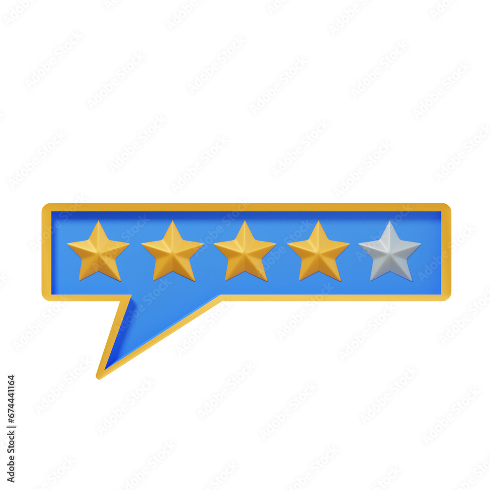 3D Icon Star Rating 3D Icon Star Rating