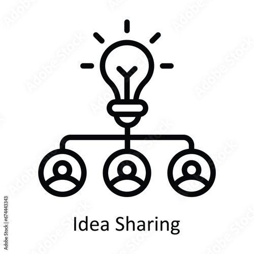 Schilderij op canvas Idea Sharing vector  outline Design illustration