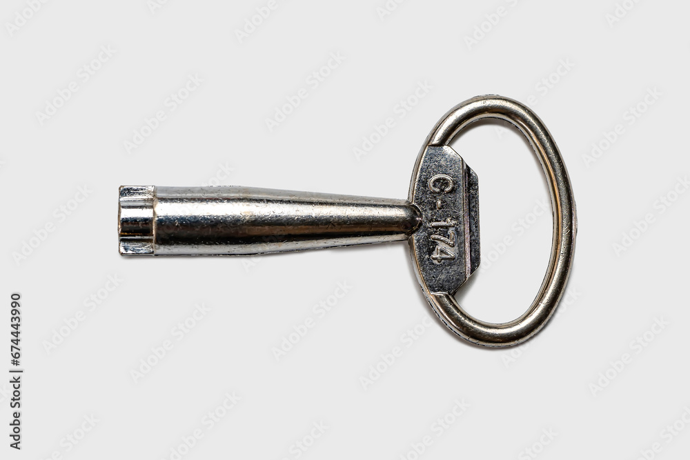 The key on a white background. The key on a white background.