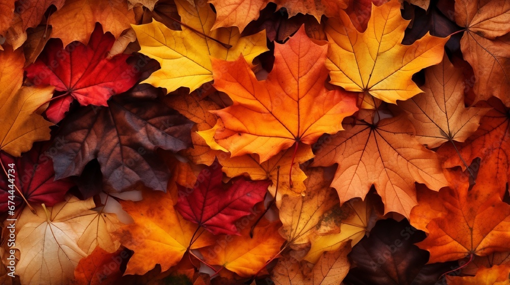 autumn leaves background generated by AI tool autumn leaves background generated by AI tool