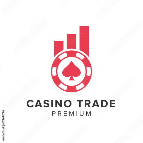 casino trade logo vector icon illustration