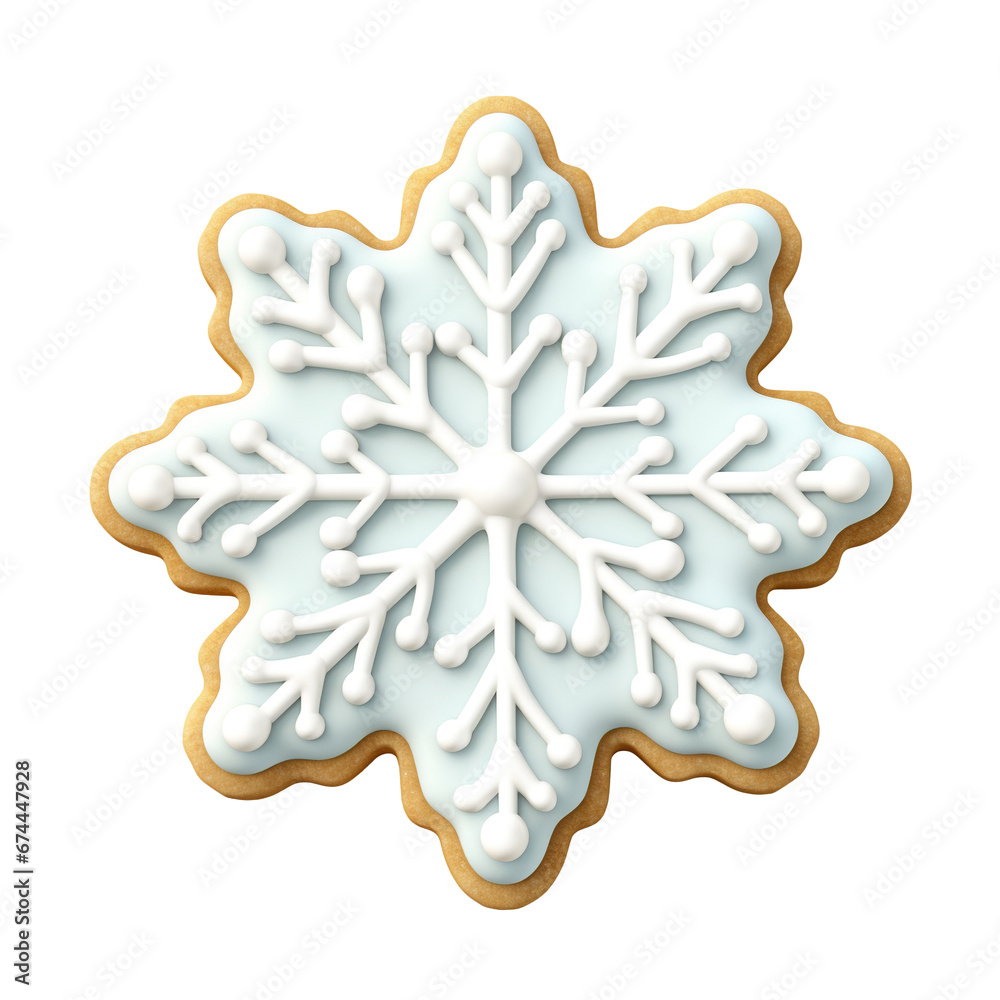 Christmas Gingerbread Snowflake Cookie isolated cutout on transparent backgrounds Christmas Gingerbread Snowflake Cookie isolated cutout on transparent backgrounds
