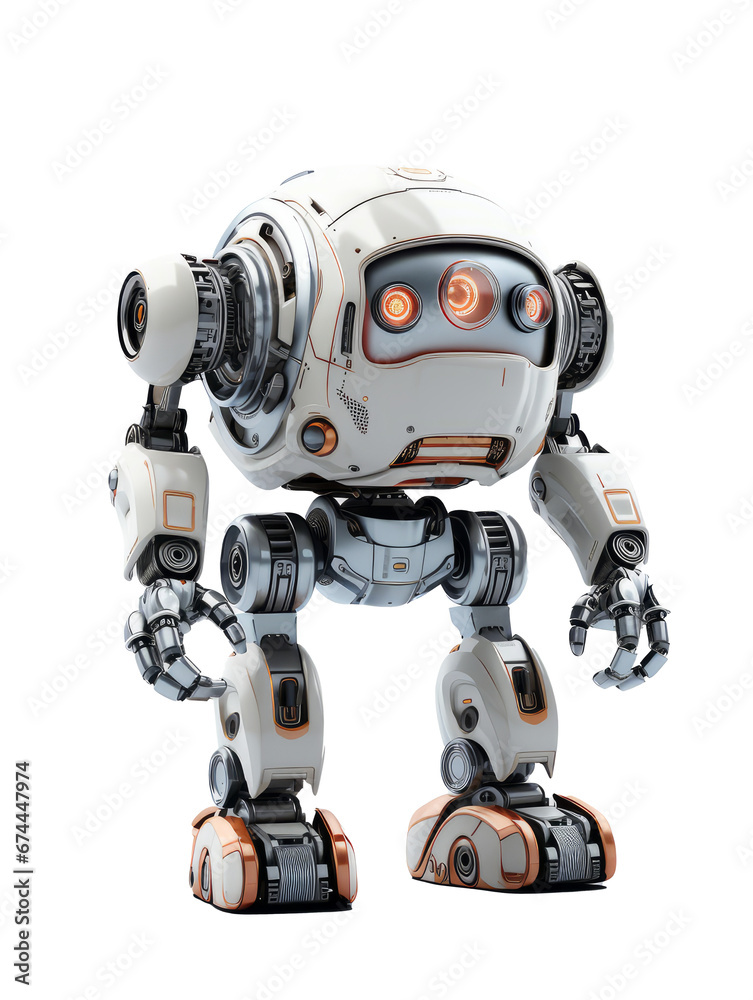 Robot isolated on transparent white background Robot isolated on transparent white background