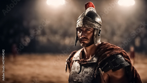 Ritratto di un Gladiatore, lotta per la Sopravvivenza photo