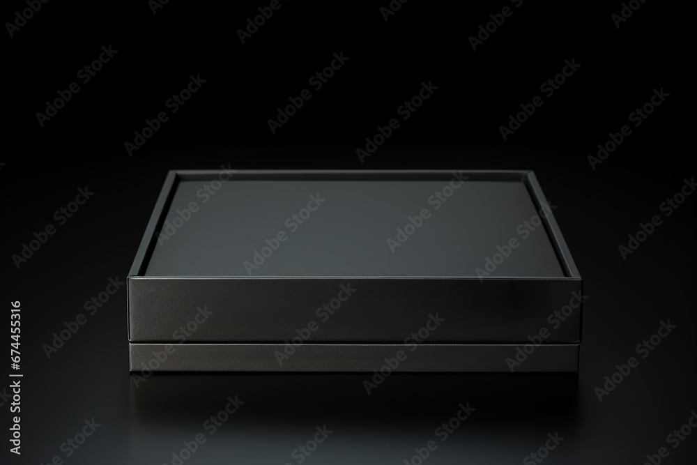 Black Boxes mockup display on black background Black Boxes mockup display on black background