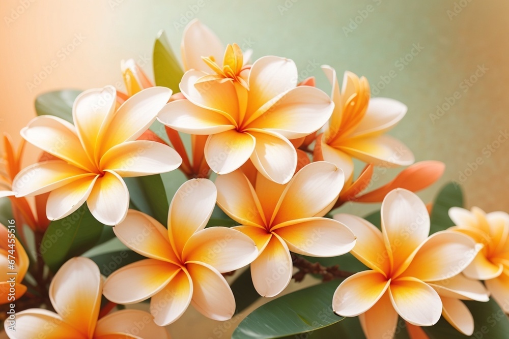 Fototapeta premium plumeria frangipani plumeria