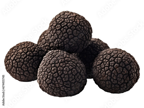 black truffle isolated on transparent background