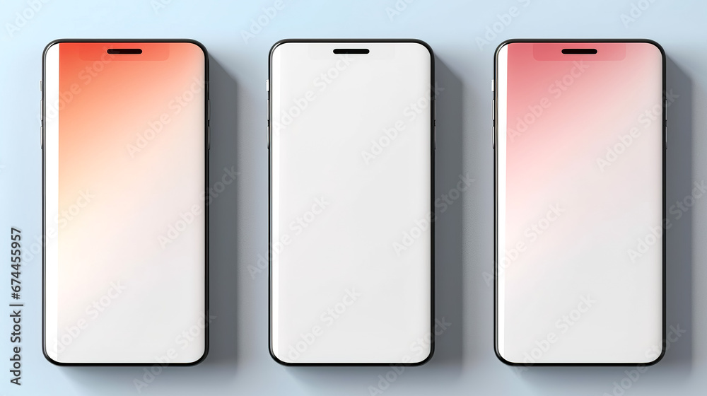 Minimalist modern smartphone mockup for presentation, copy space. Minimalist modern smartphone mockup for presentation, copy space.