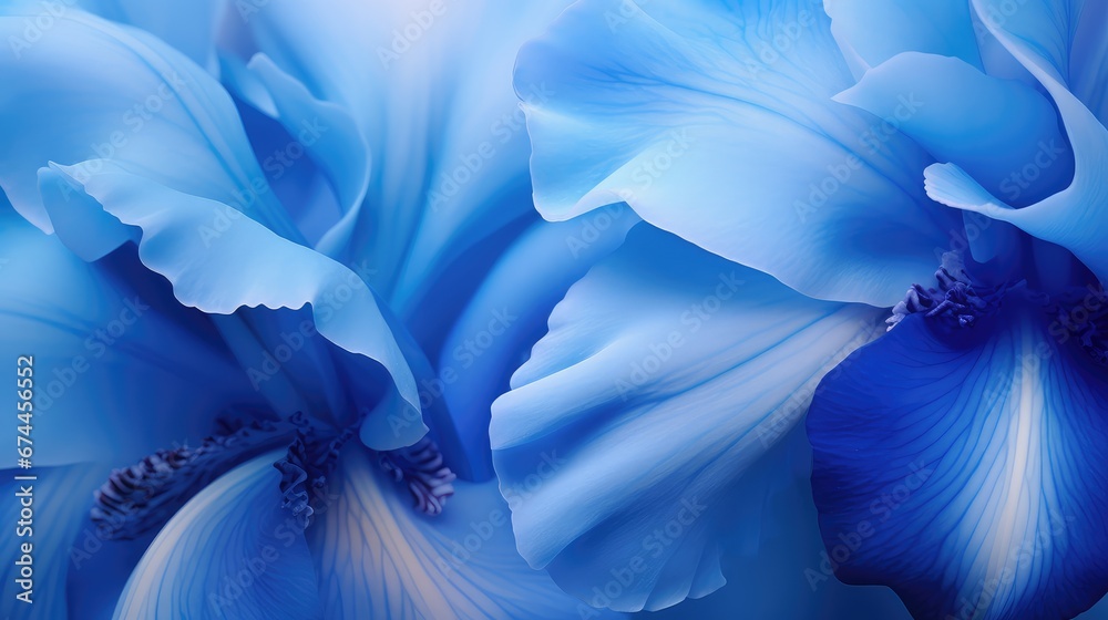 spring blue flower background close illustration bloom floral, petal natural, colorful beauty spring blue flower background close - obrazy, fototapety, plakaty 