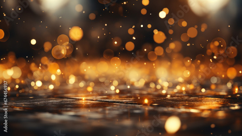 Blurry christmas lights. Generative AI