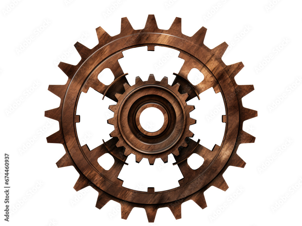Rusty old cog wheel isolated on transparent background Rusty old cog wheel isolated on transparent background