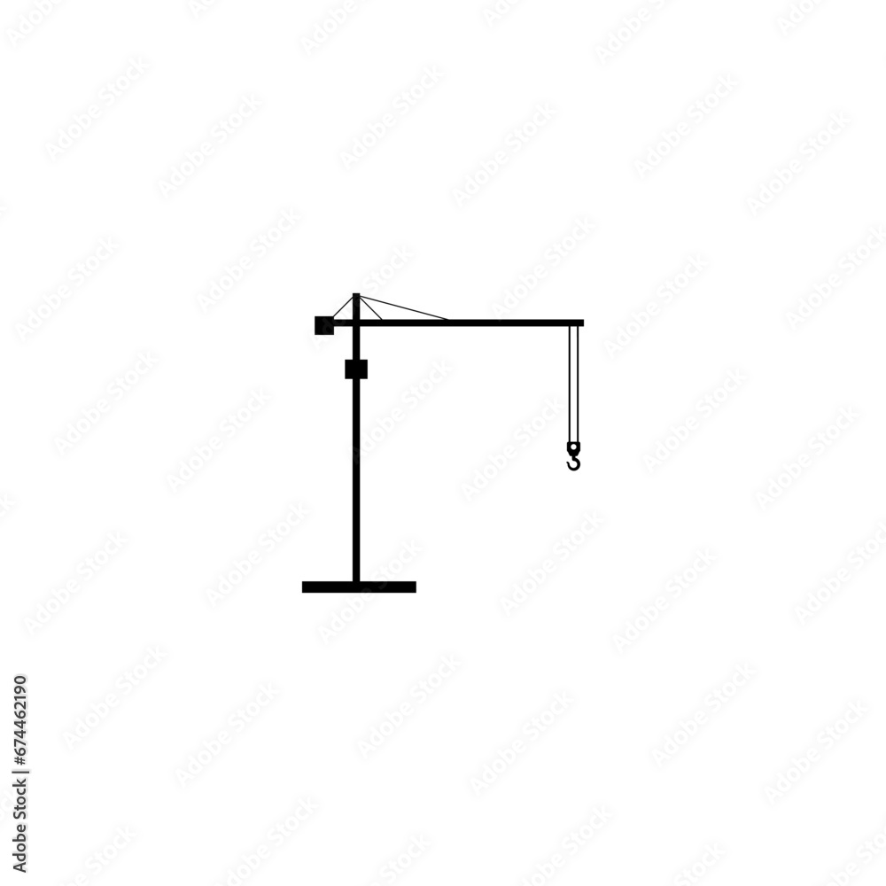 Crane icon logo isolated on white background Crane icon logo isolated on white background