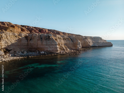 Aerial view of the cliffs at Blanche Point, South Australia. photo
