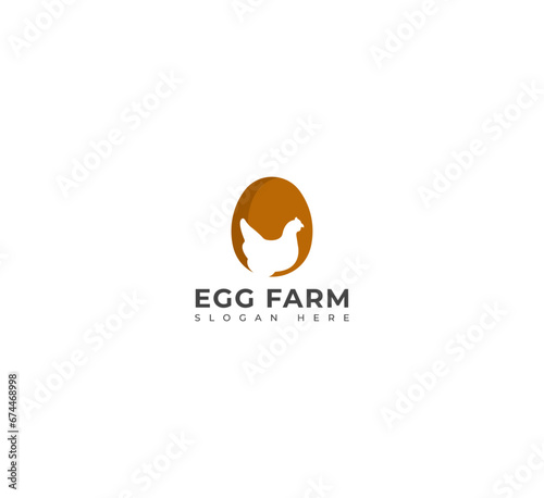 Egg logo, Egg Farm Logo Simple Vector template.