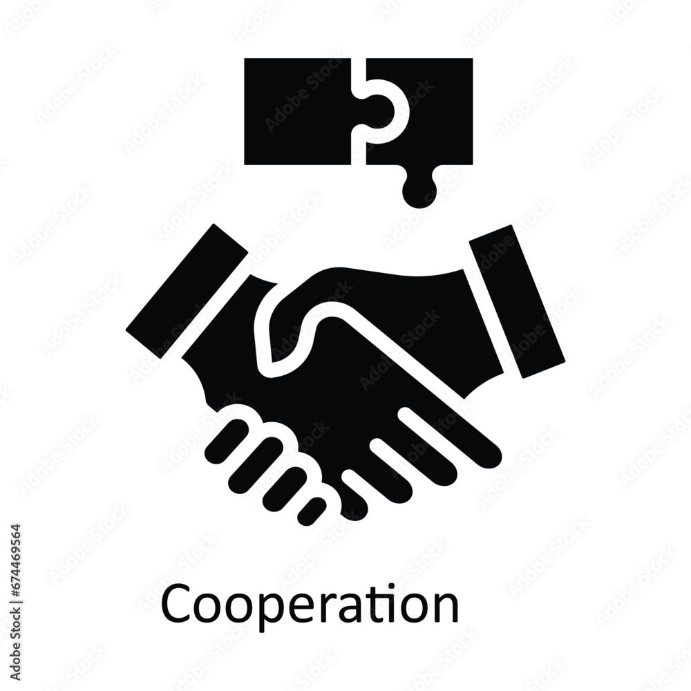 Cooperation vector solid Design illustration. Symbol on White background EPS 10 File Cooperation vector solid Design illustration. Symbol on White background EPS 10 File