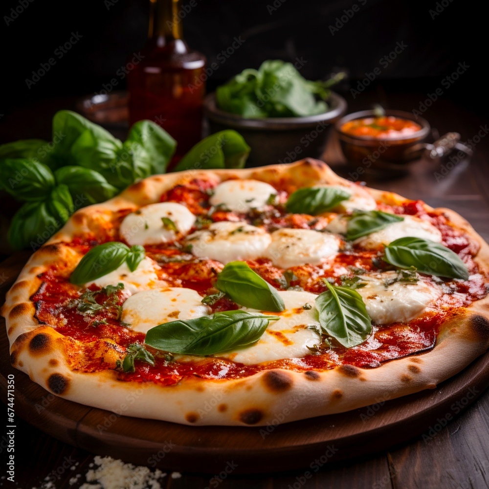 Neapolitan homemade pizza margarita from the brick oven. Napoleon Italian Pizza with fresh mozzarella and basil leaves. true Italian Traditional Pizza Margherita. Made with generative ai. Neapolitan homemade pizza margarita from the brick oven. Napoleon Italian Pizza with fresh mozzarella and basil leaves. true Italian Traditional Pizza Margherita. Made with generative ai.