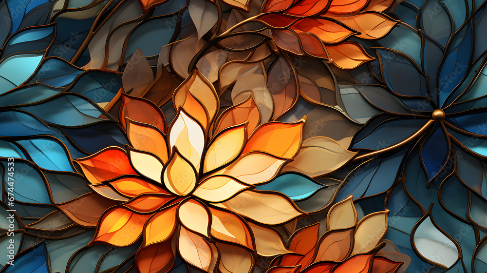 Breathtaking vector illustration geometric flower background - Generated by AI