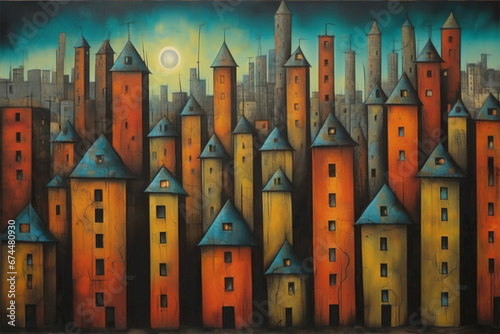 Abstract City, Digital illu...
