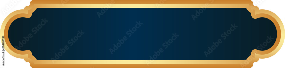 Islamic Ramadan golden frame. Arabic design with Turkish ornament and blue background. Arabesque ribbon sticker for tag banner and sale flyer. Islamic Ramadan golden frame. Arabic design with Turkish ornament and blue background. Arabesque ribbon sticker for tag banner and sale flyer.