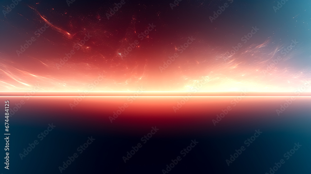 Rising sun on Earth, view from space with glowing horizon.