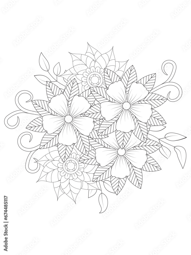Flower mandala illustration. Oriental pattern, vintage decorative elements. Mandala Coloring Pages. Mandala Coloring Book. Seamless vector