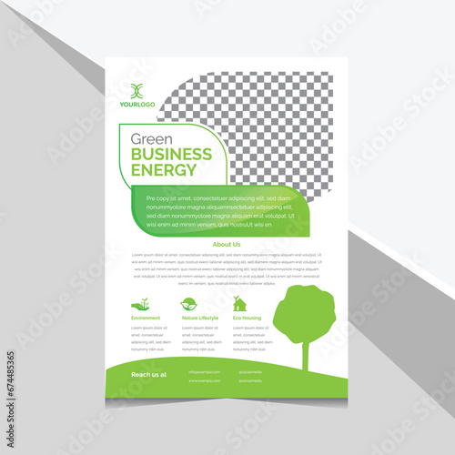green energy business flyer