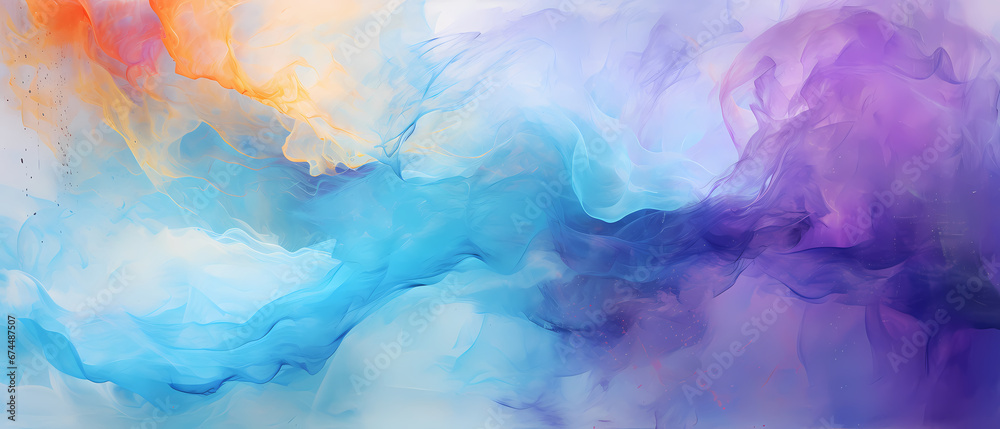 Abstract background. Acrylic colors mixing in water. Colorful abstract background