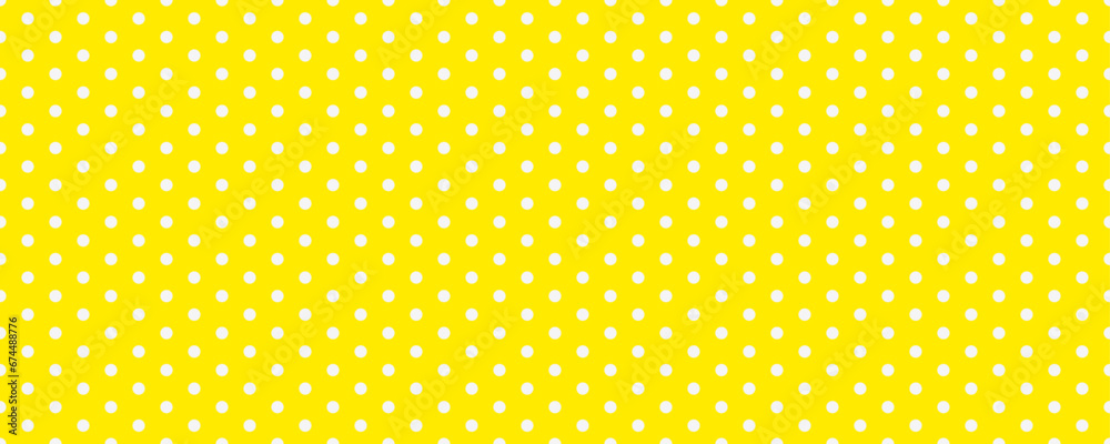 polka dot seamless pattern background. yellow and white dot texture. vector illustration