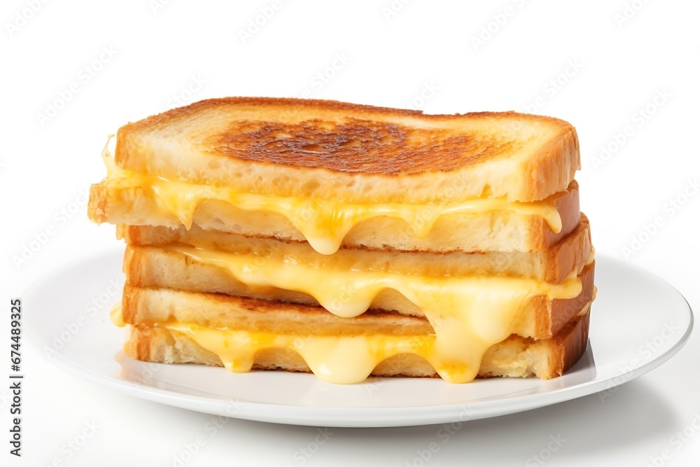 Generative AI : Delicious toast sandwich on a white background. Generative AI : Delicious toast sandwich on a white background.
