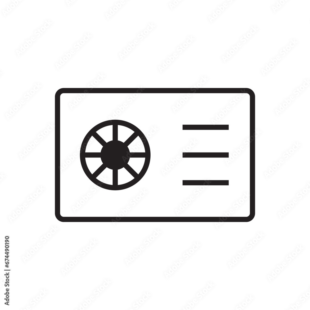 heat pump icon or air conditioner vector symbol