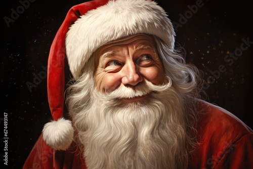 Foto Traditional Santa Claus With White Lush Beard