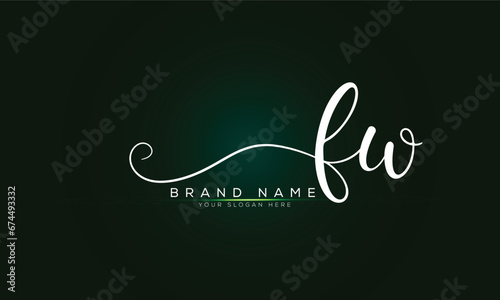 FW F W initial letter handwriting and signature logo photo