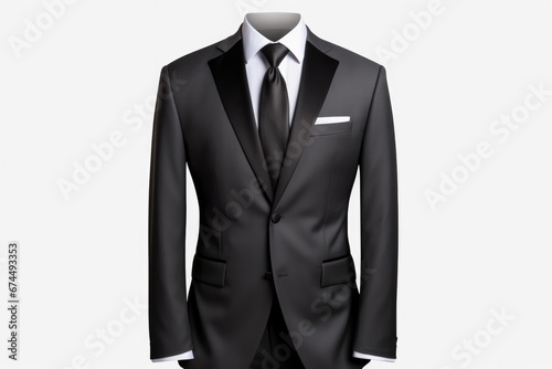 Tuxedo Suit Mockup On White Background For Design Purposes
