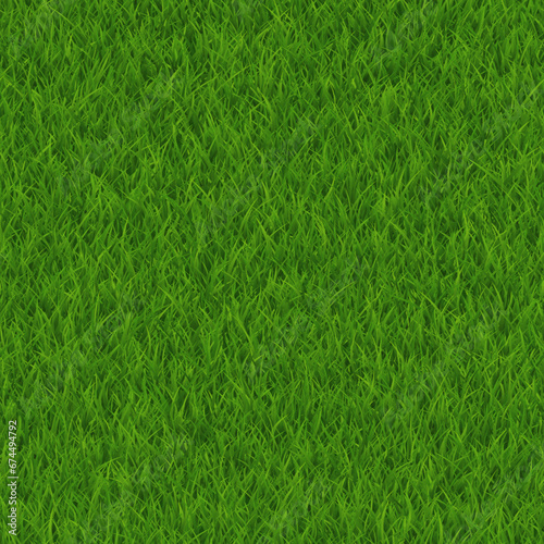 Green grass texture seamless pattern. Vector